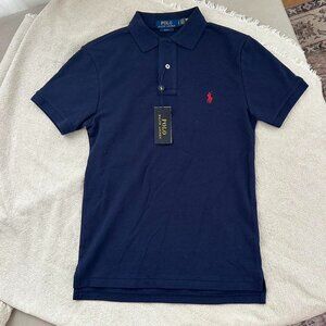 navy polo ralph lauren polo shirt Slim fit Mens size S | NWT